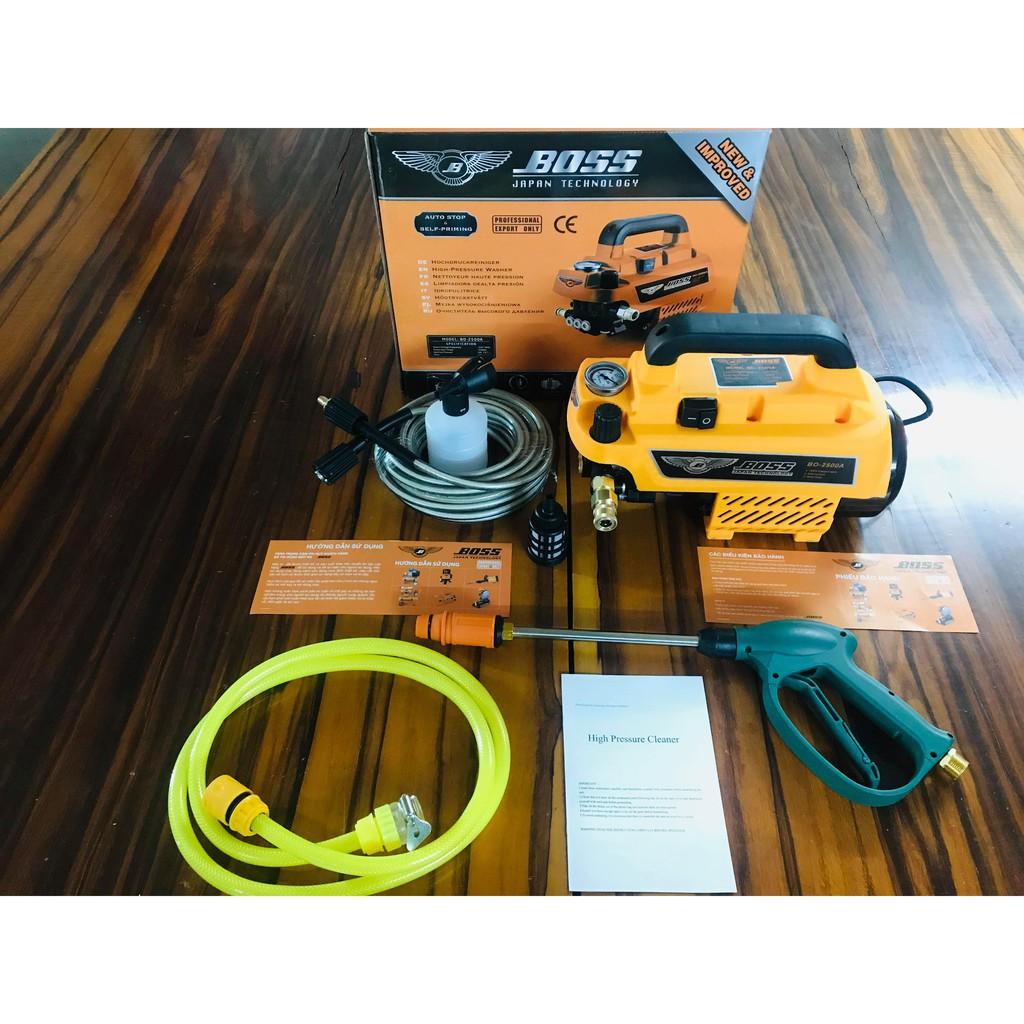 MÁY RỬA XE ÁP LỰC CAO BOSS 2500W JAPAN THẾ HỆ MỚI 2020 CÓ CHỈNH ÁP SIÊU MẠNH CHÍNH HÃNG BH 1 NĂM