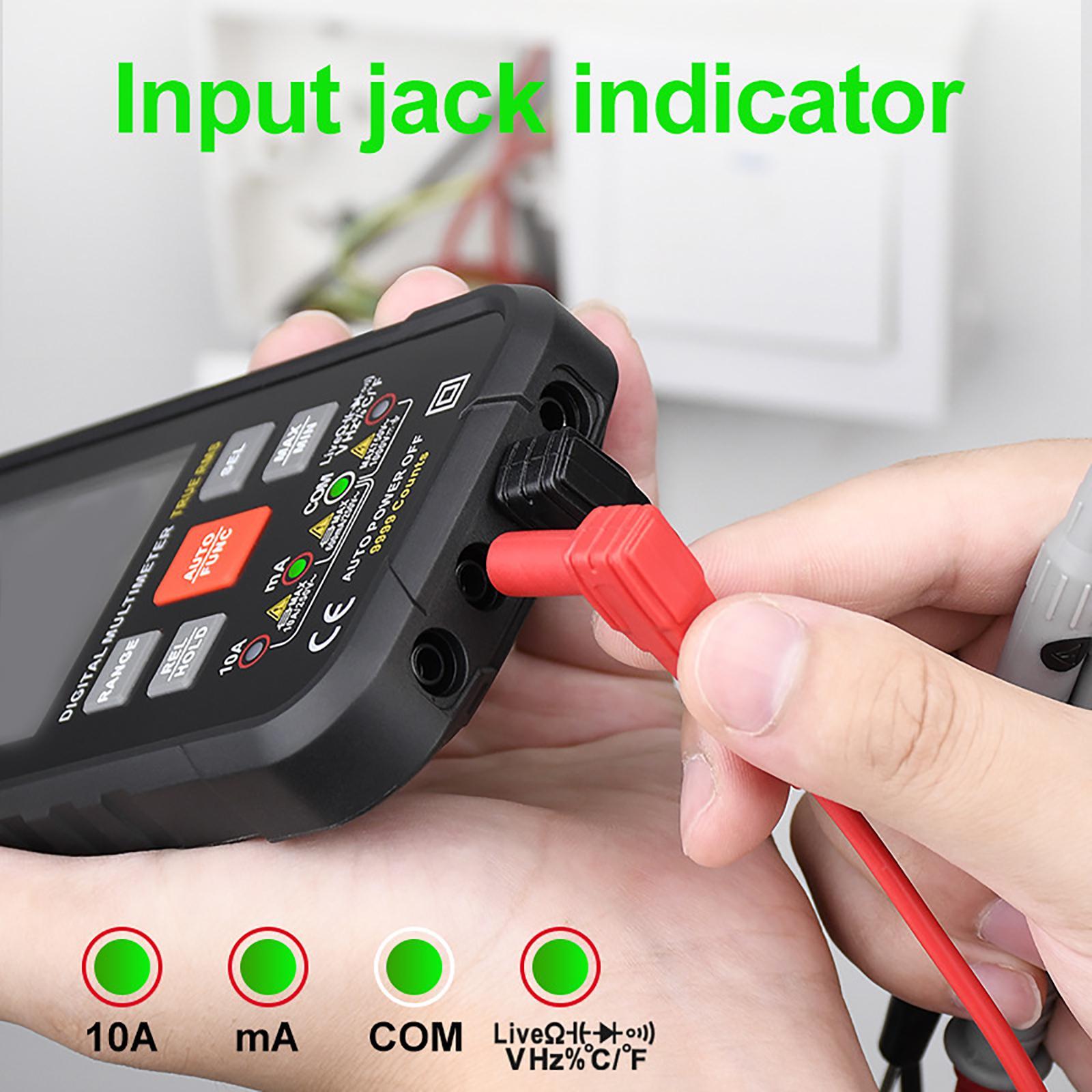 Digital Multimeter Voltmeter Smart Tester Measure Voltage Current Resistance