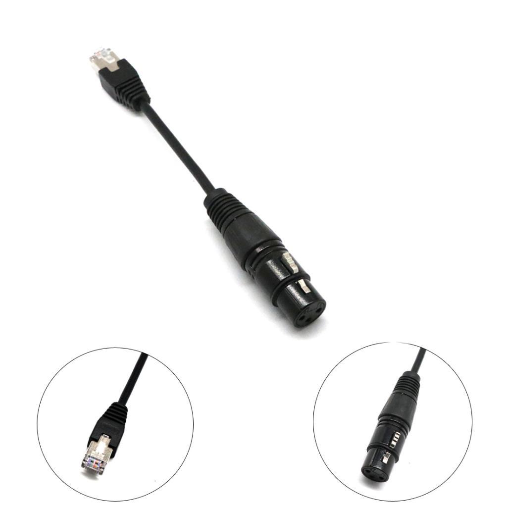 2X 1pc 15cm 3 Pin Female XLR to Male Network Connector for Strips