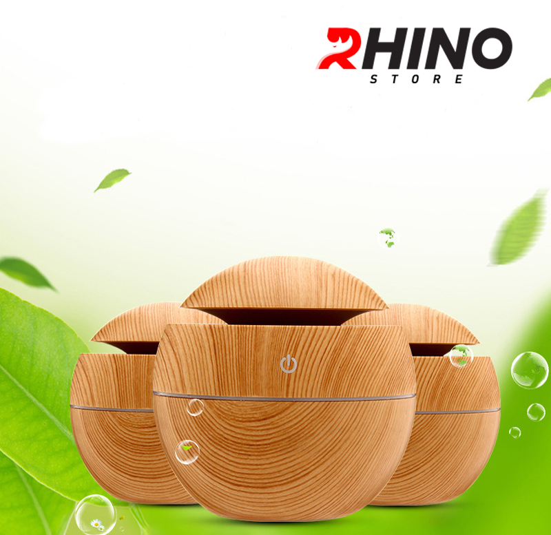 Máy phun sương tinh dầu tạo ẩm Rhino H402 hình cầu, dung tích 200ml nhiều màu - Hàng chính hãng