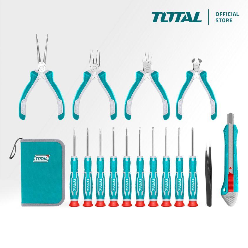 BỘ 16 MÓN TUA VÍT VÀ KỀM CHUẨN TOTAL TKTTSK0162 - HÀNG CHÍNH HÃNG