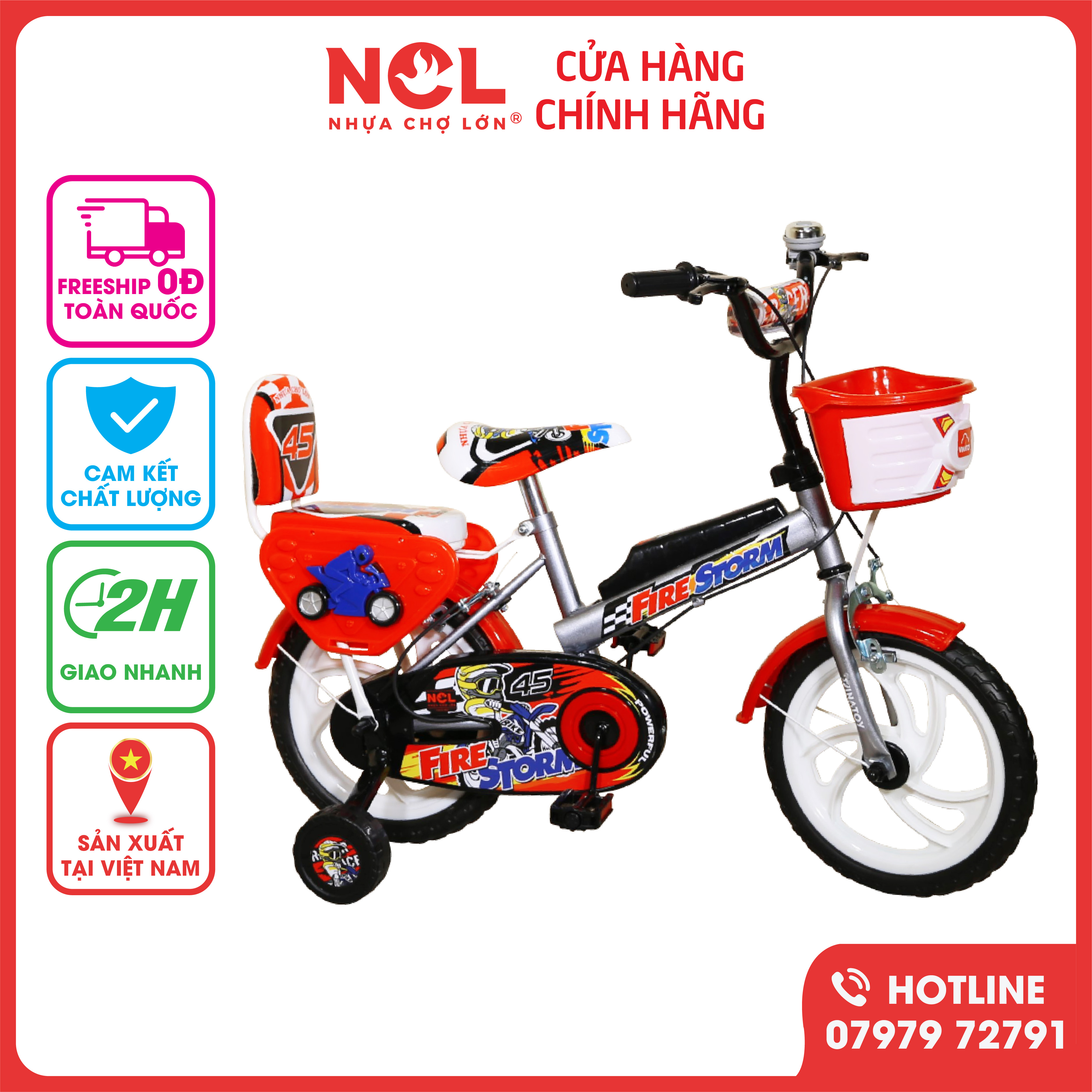 Xe Đạp Trẻ Em Nhựa Chợ Lớn K90 - Dành Cho Bé Từ 2 - 4 tuổi