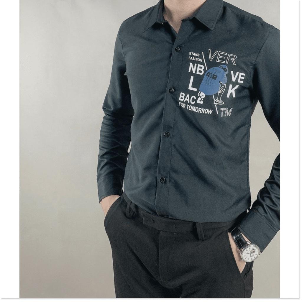 Áo sơ mi in thêu DÀI TAY PHONG CÁCH , HOTTREND LỊCH LÃM MẪU MỚI NHẤT HIỆN NAY