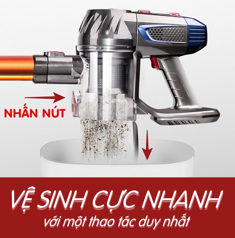 Máy hút bụi cầm tay không dây Teki H1 Pro Hàng chính hãng