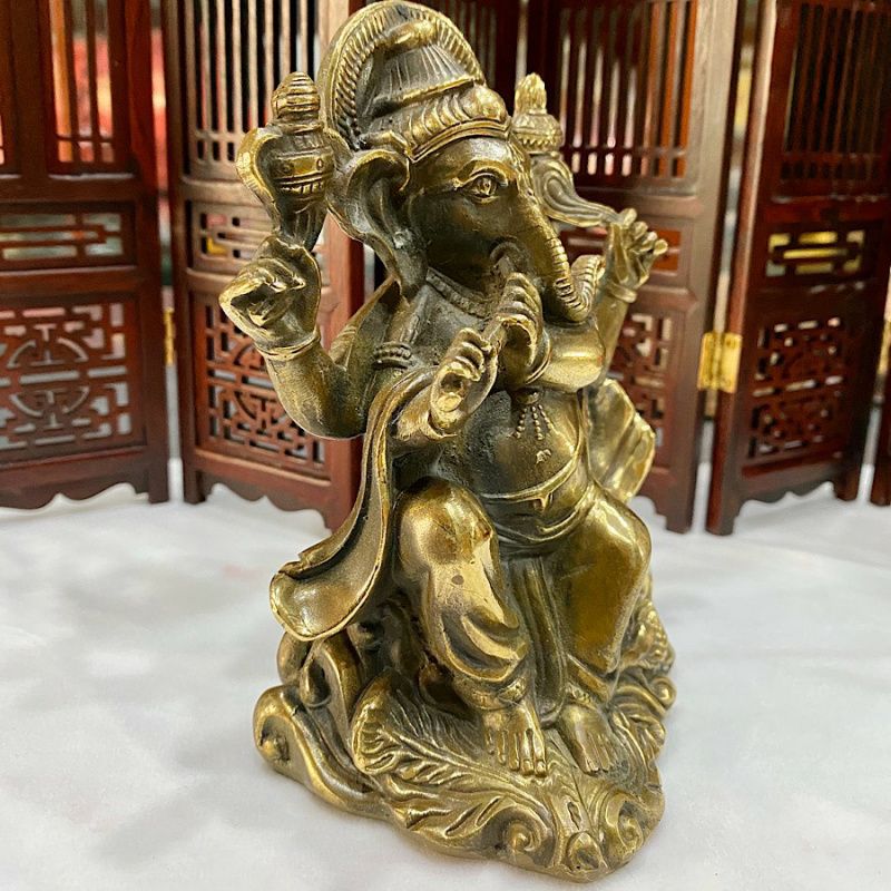 TƯỢNG THẦN VOI GANESHA BẰNG ĐỒNG