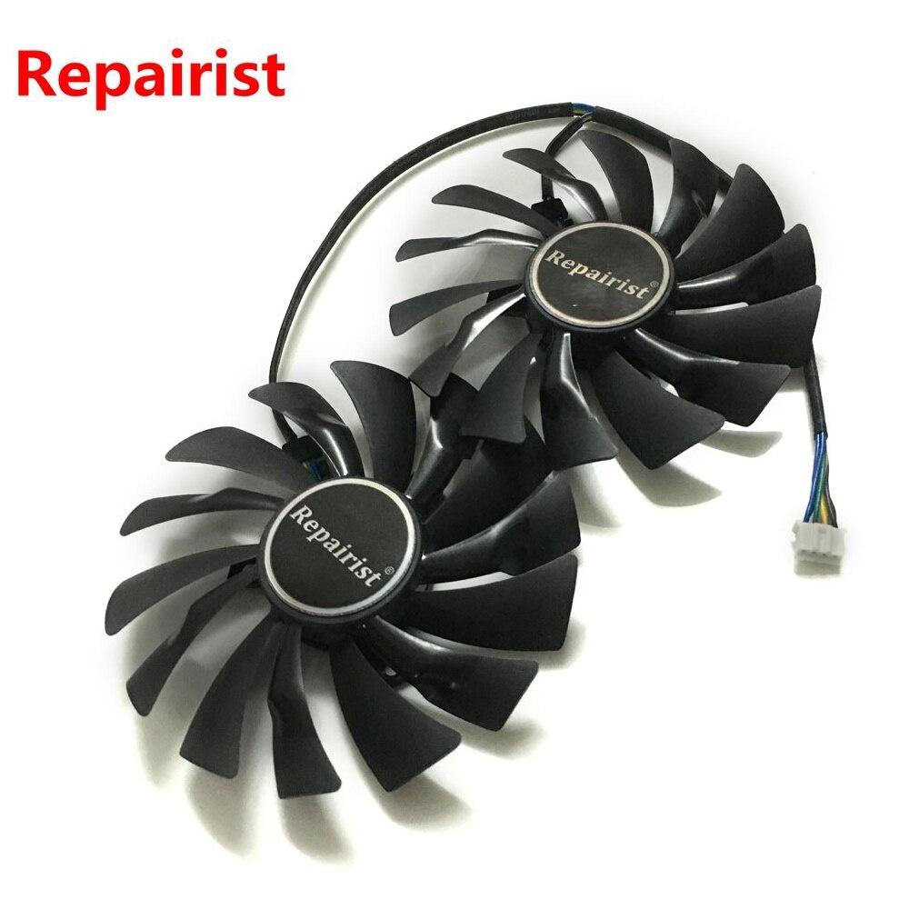 2pcs/lot VGA GPU GTX1080 GTX1070 GTX1060 ARMOR Video Card cooling fan For MSI GTX 1080/1070/1060 ARMOR Graphics Card Cooling
