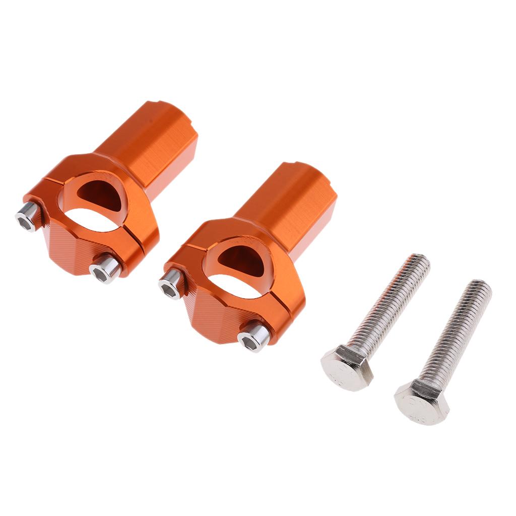 Orange CNC Handlebar Risers Bar Mount Clamp for 125-530 2000-2016