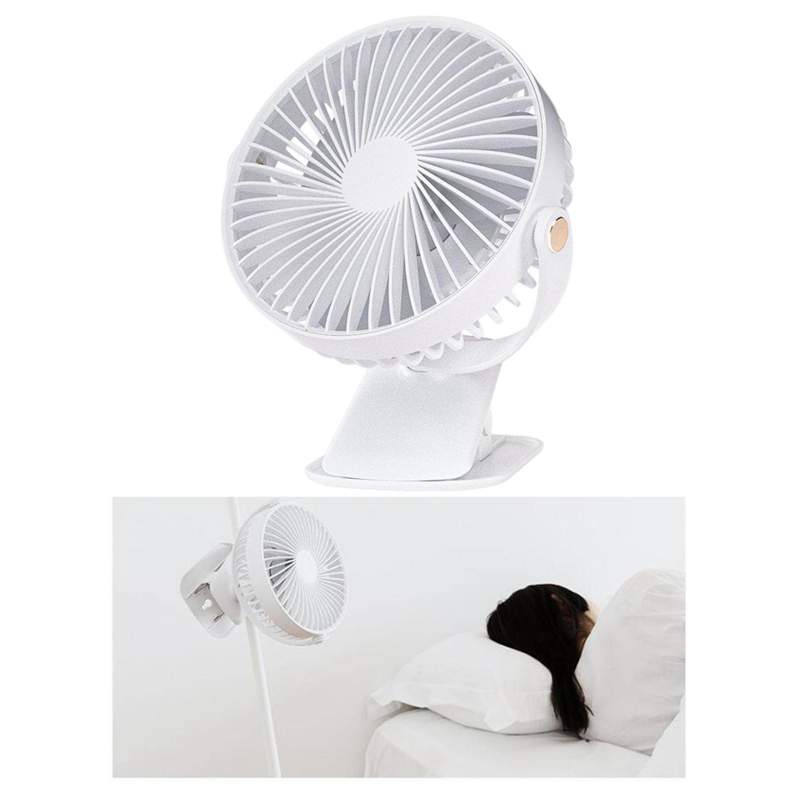Portable Table Fan Clip-On Type 3 Speeds Cooling for Baby Stroller