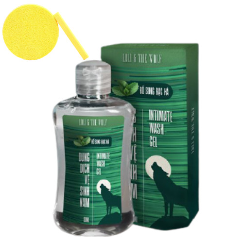 Dung dịch vệ sinh nam LOLI & THE WOLF chai nhỏ gọn 80ml - Extra Mint, Tặng Kèm Mút Rửa Mặt