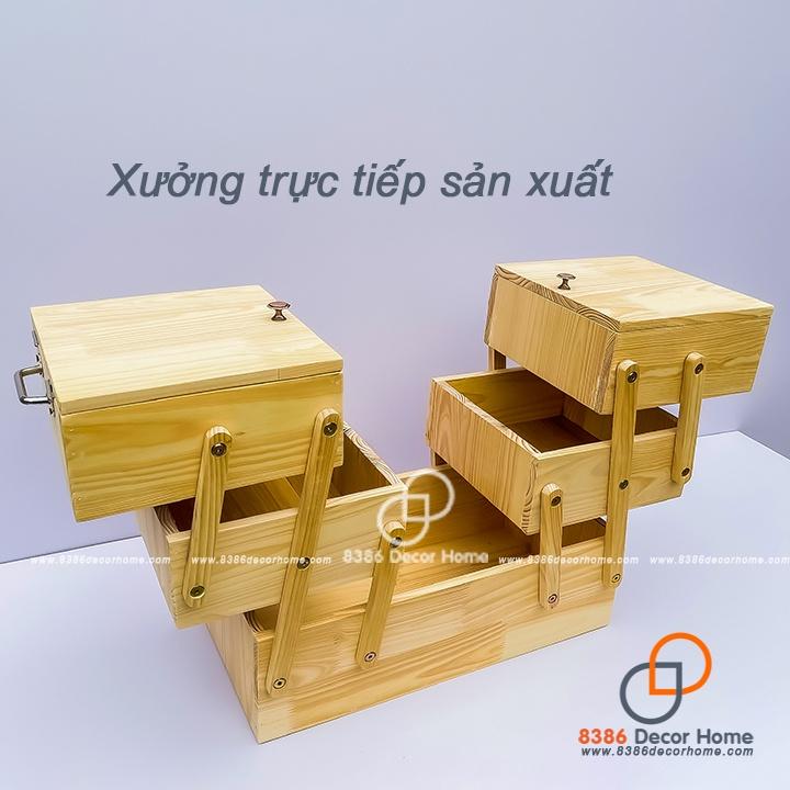 Tủ gỗ xuất khẩu thông minh để đồ mỹ phẩm, trang sức, tủ đựng đồ trang điểm, phụ kiện tất cả trong một
