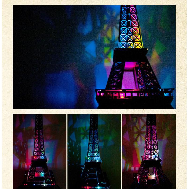 Mô hình giấy 3D - Led tháp Eiffel - (L091h) - Kiến trúc có đèn led