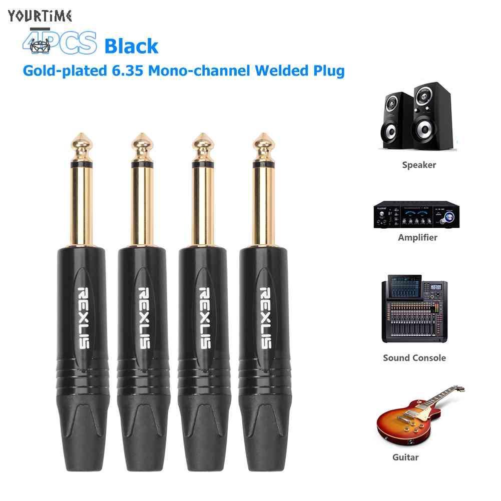 Set 4 Jack Cắm Kết Nối 6.35mm Cho Loa / Guitar / Microphone