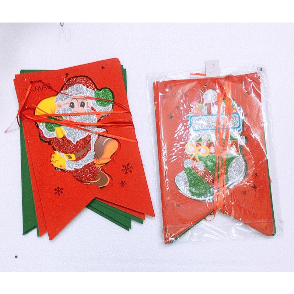 Dây treo chữ trang trí NOEL 8 miếng 18cm x 29cm