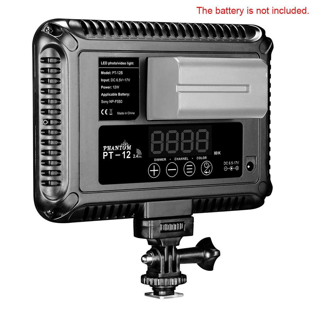 Bảng điều khiển ánh sáng lấp đầy 3200-5600K Có thể điều chỉnh nhiệt độ màu Độ sáng với nóng PT-12B LED