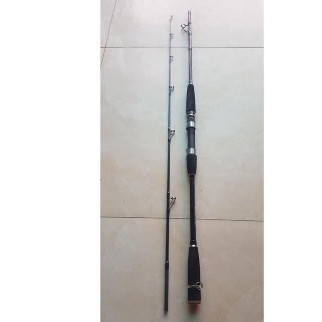 Cần câu lure 2 khúc rỗng dài 2m4 có cả ngang có đứng cần cực khoẻ y hình