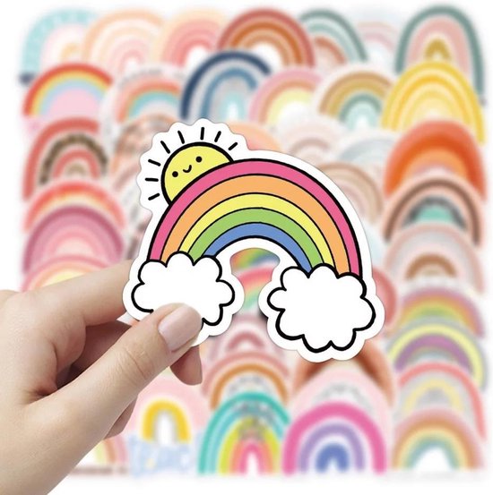 Set 30-60 Rainbow sticker - sticker cầu vồng