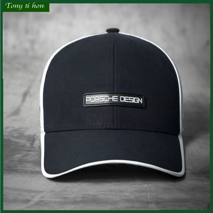 Tony tí hon - Mũ/nón kết lưỡi trai đen phối viển trắng thời trang nam nữ cao cấp