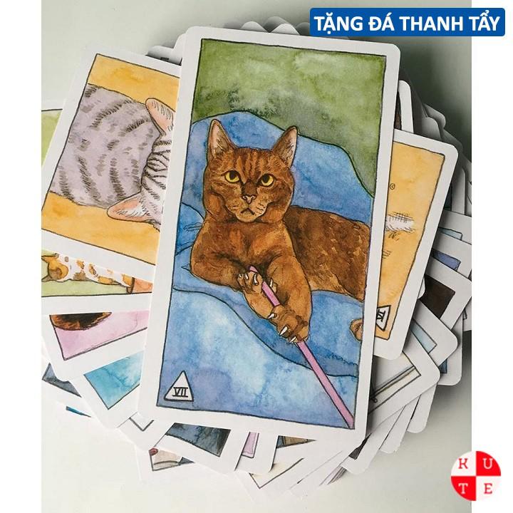 Bài Tarot Cat 78 Lá Bài Tặng File Tiếng Anh Và Đá Thanh Tẩy