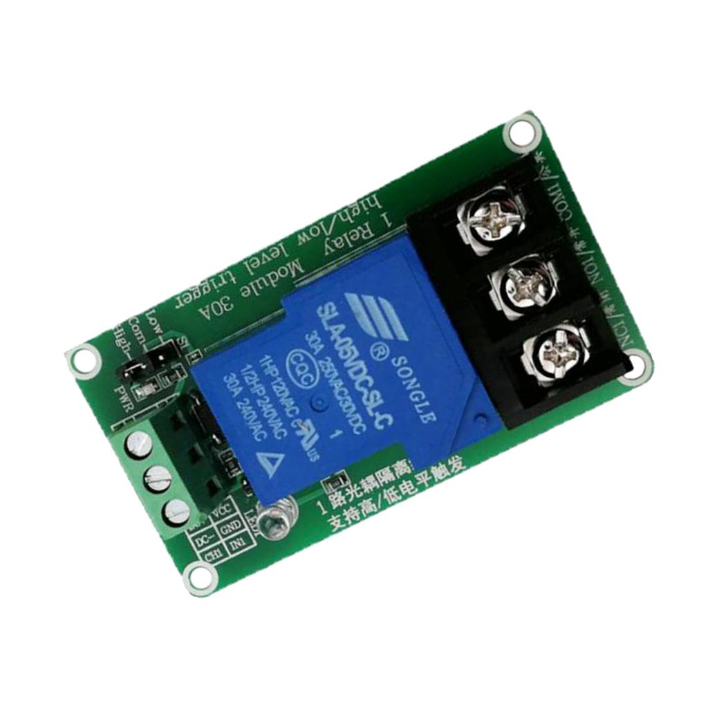 1-Way 30A Optocoupler Isolation For High / Low Level Trigger Relay Module 5V