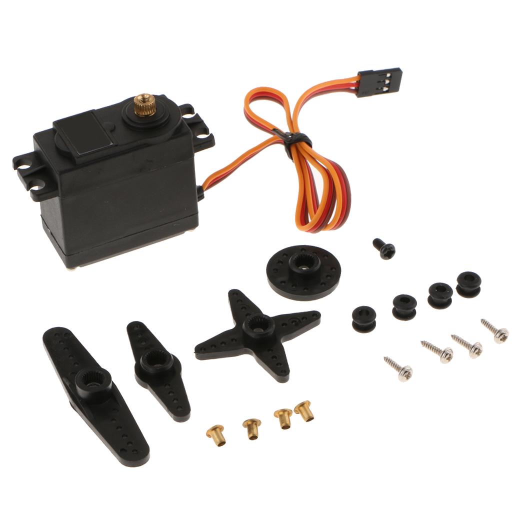 Cao Chất Lượng Full Kim Loại Bánh Răng 360 Độ Động Cơ Servo 15Kg Mô-men Xoắn Cao Cho Robot Cơ Cánh Tay