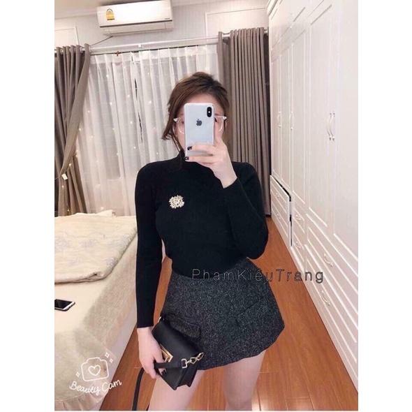 Áo len nữ cổ 3p nhiều màu loại đẹp giá tốt