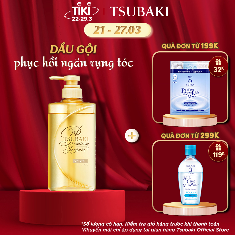 Dầu Gội TSUBAKI Phục Hồi Ngăn Rụng Tóc 490ml