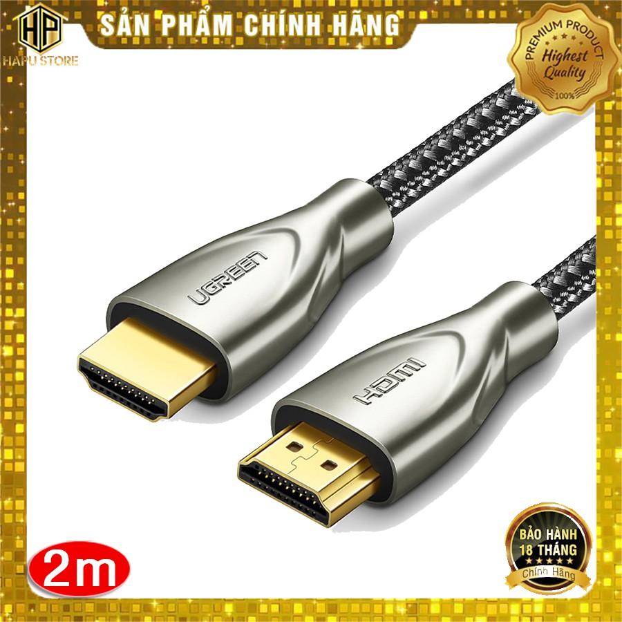 Cáp HDMI 2.0 dài 2M Carbon cao cấp Ugreen 50108 chính hãng - Hàng Chính Hãng