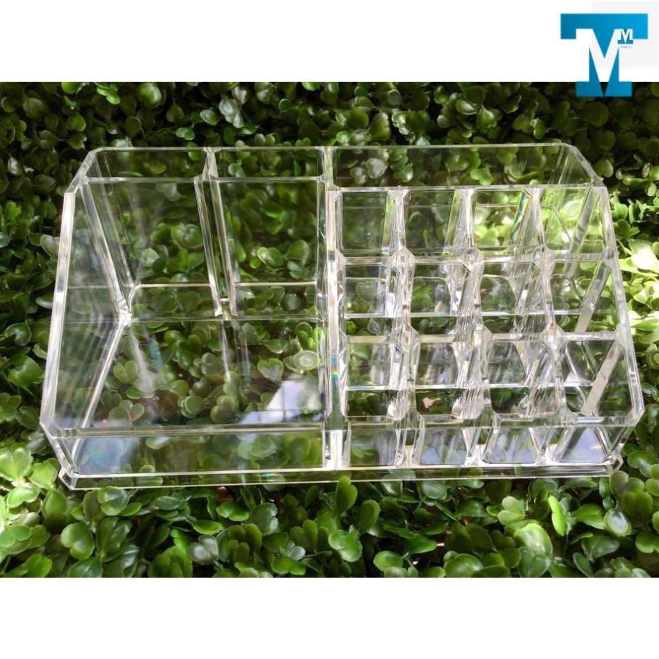 Khay đựng mỹ phẩm 16 ô bằng mica trong suốt