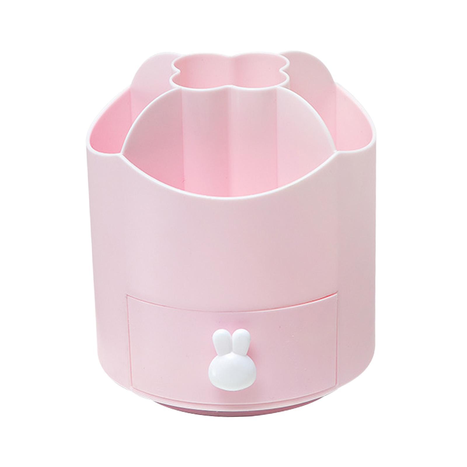 360 Degree Rotating Pencil Pen Holder Desktop Stationery Organizer Storage Box Desktop Storage Organizer for Card Stationery Office Supplies