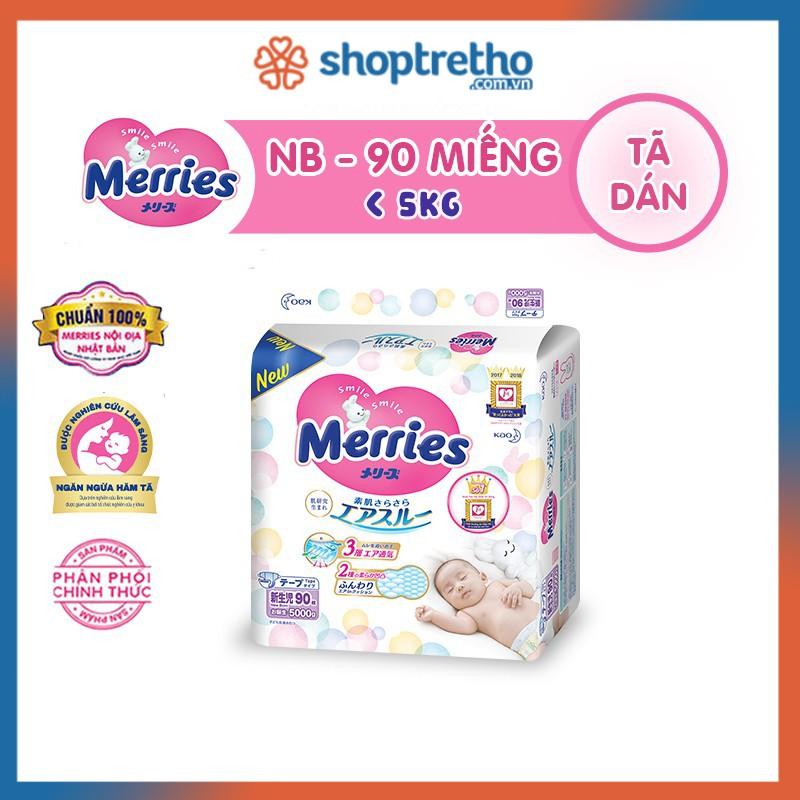 Bỉm dán Merries Newborn 76+6 m Nhật Bản