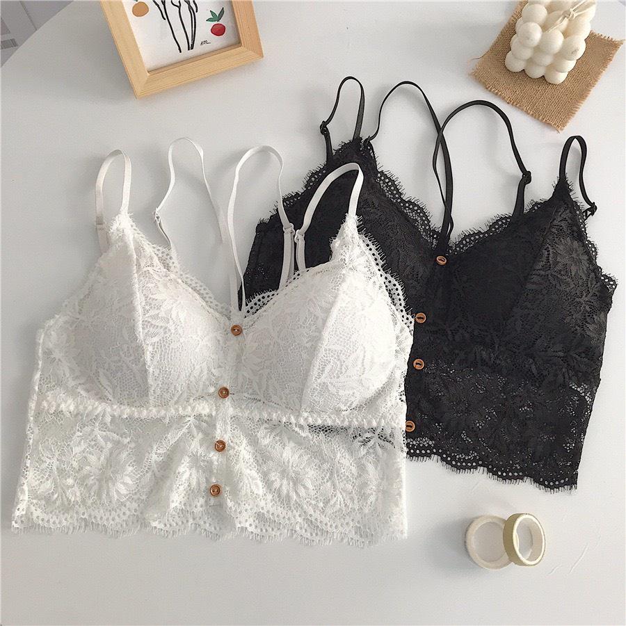 Áo bra ren áo lót nữ bralette hoa khuy trước gợi cảm tôn vòng một sexy quyến rũ 069