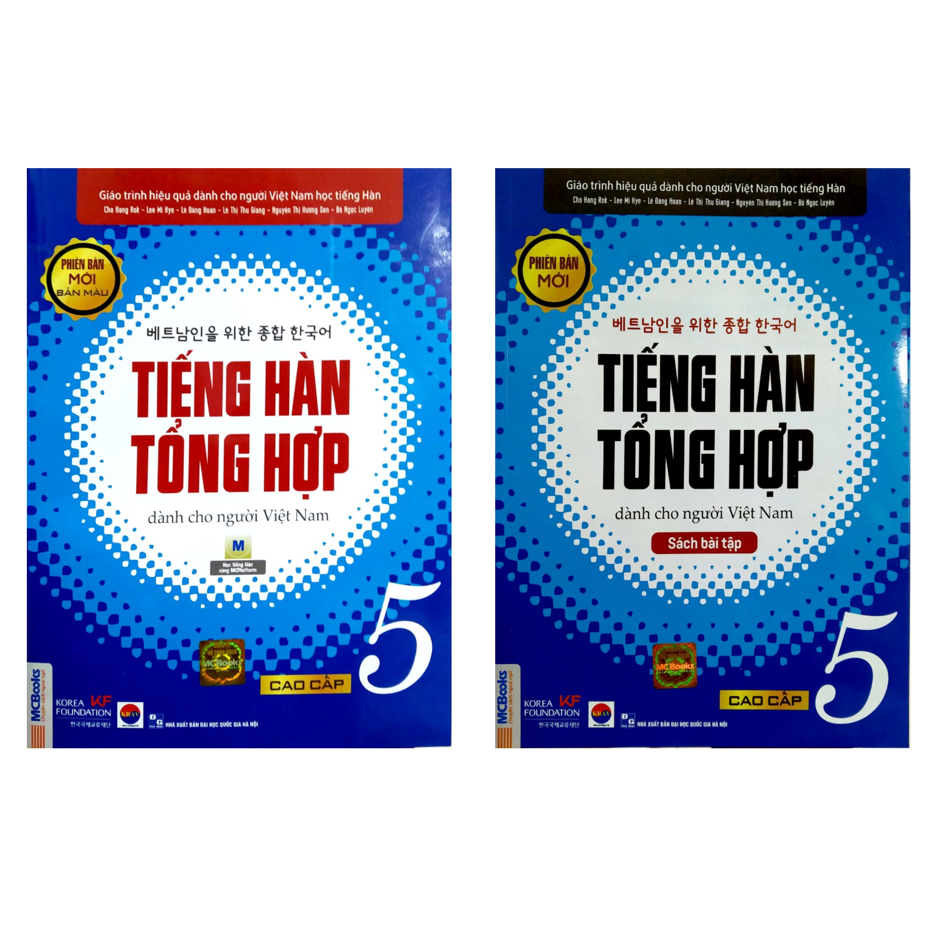 Combo Giáo trình tiếng hàn tổng hợp sơ cấp 5+SBT phiên bản màu