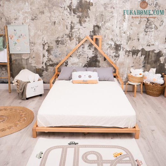 GIƯỜNG TRẺ EM TINY HOUSE MONTESSORI CHÂN CAO - KB05