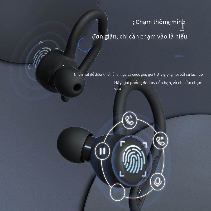 Khuyến mại tai nghe Bluetooth dung lượng lớn móc tai thể thao mới chạy chống nước tws trong tai tai nghe không dây thực sự T40