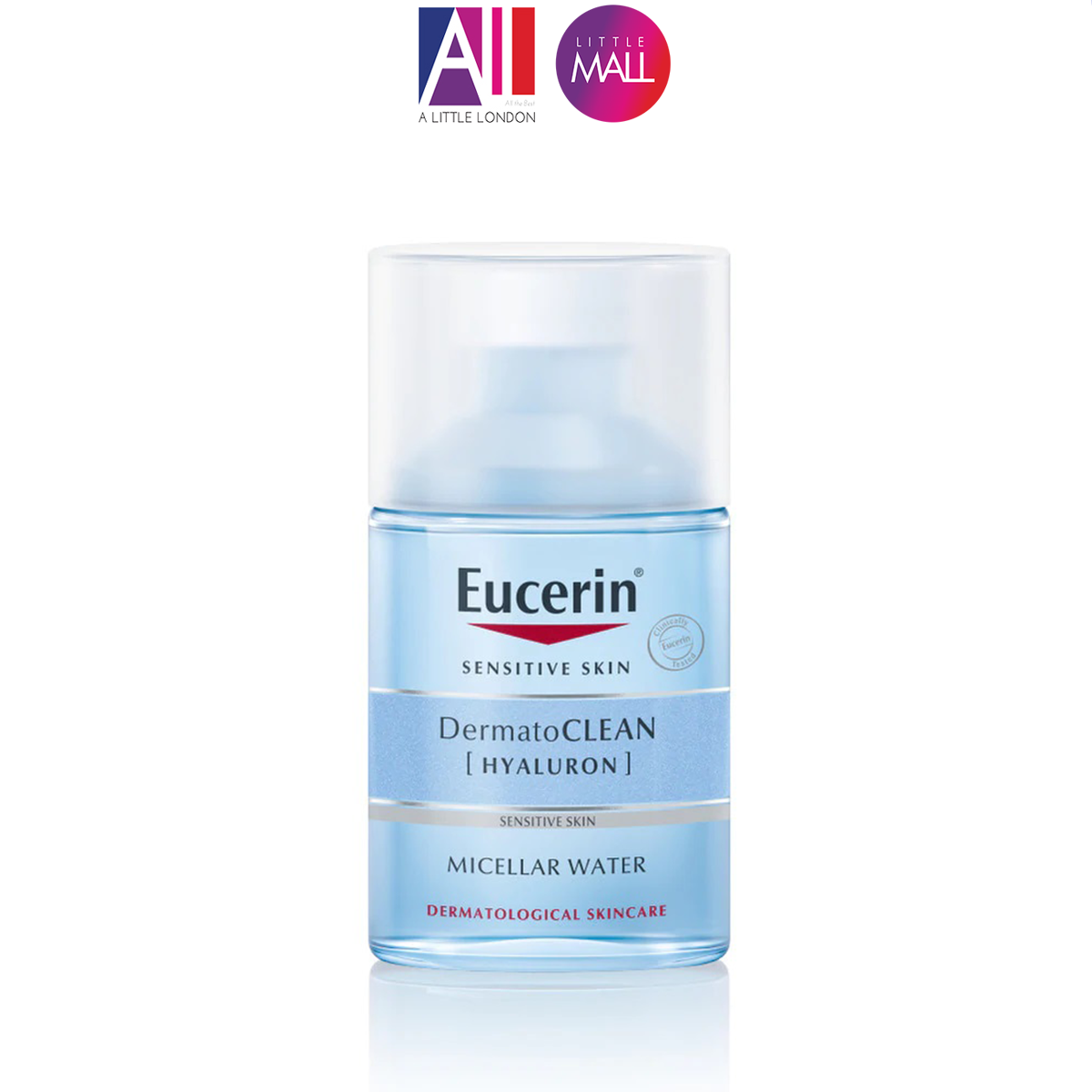 Nước tẩy trang dịu nhẹ Eucerin Dermato CLEAN Hyaluron Micellar Water 3 in 1 125ml (Nhập khẩu)