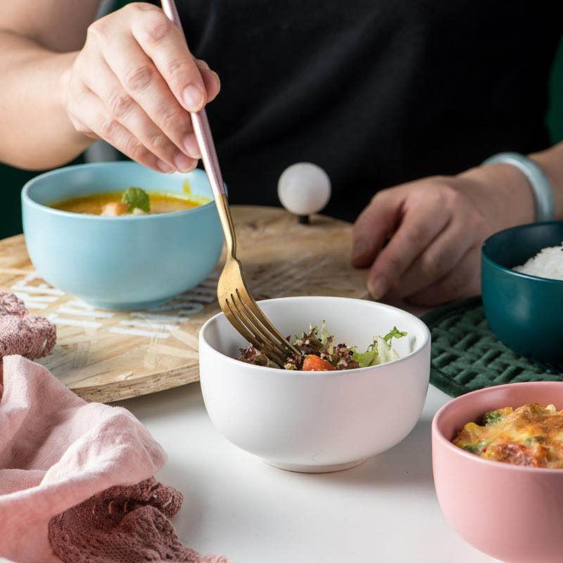Bát cơm khum, Sứ men mờ màu pastel phong cách Bắc Âu - hàng không chì xuất khẩu