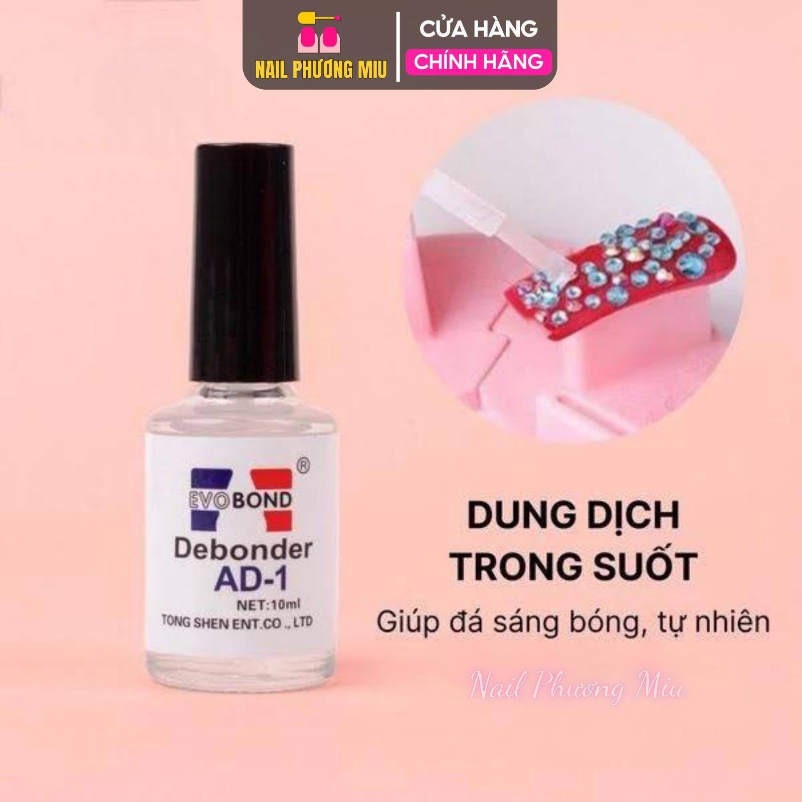 Nước Sáng Đá AD Chai 10ml, Giúp Tháo Móng Giả 2 Trong 1, Sáng Đá Để Gỡ Móng Úp, Tháo Mi, Phá Gel Hiệu Quả Làm Nail
