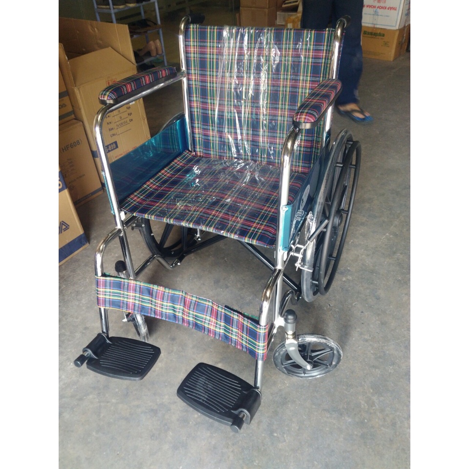 Xe Lăn Tay Vải Ca-rô, bánh mâm Lucass X-9B