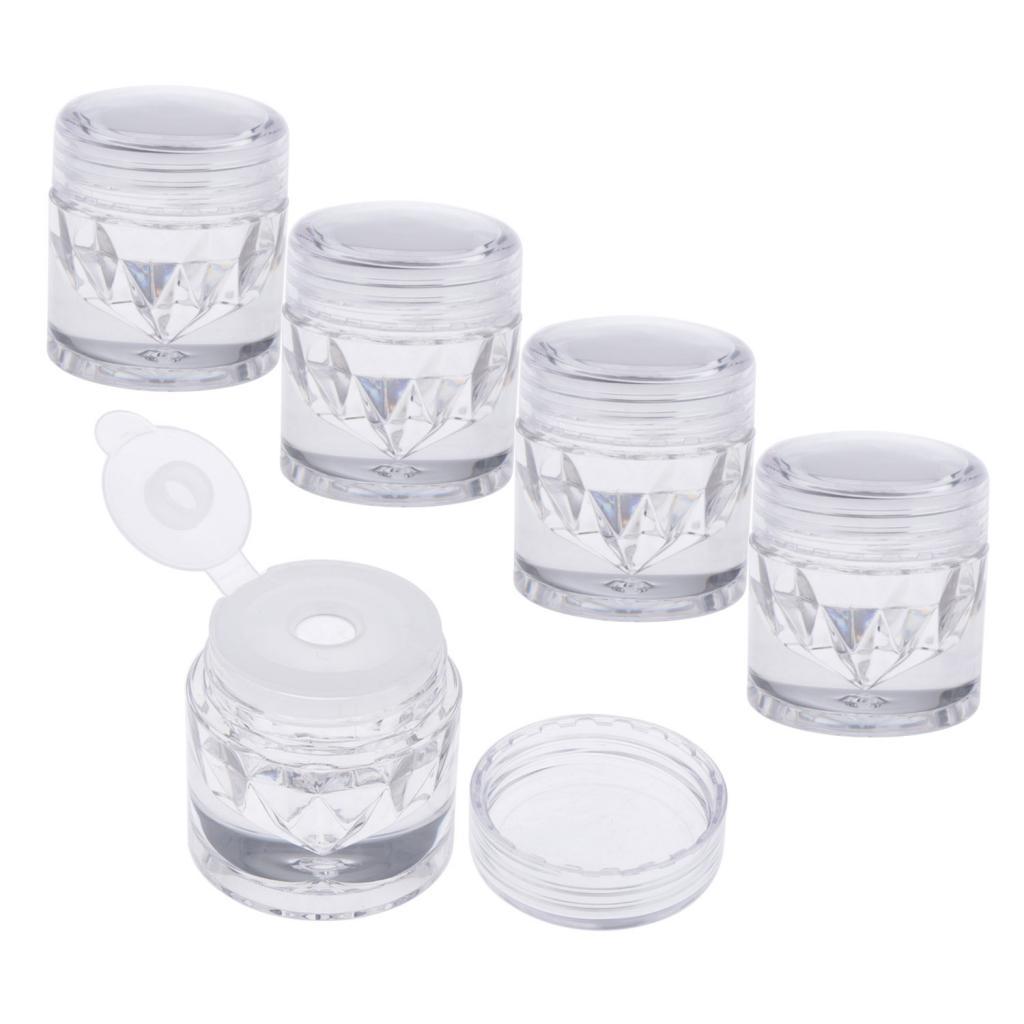 Empty Loose Powder Case W/ Sifter Refillable Eyeshadow Blusher Jars 3ml 10x