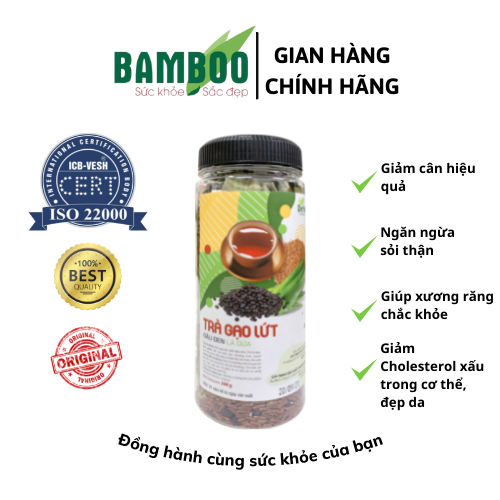  Trà gạo lứt đậu đen lá dứa Bamboo - 350g