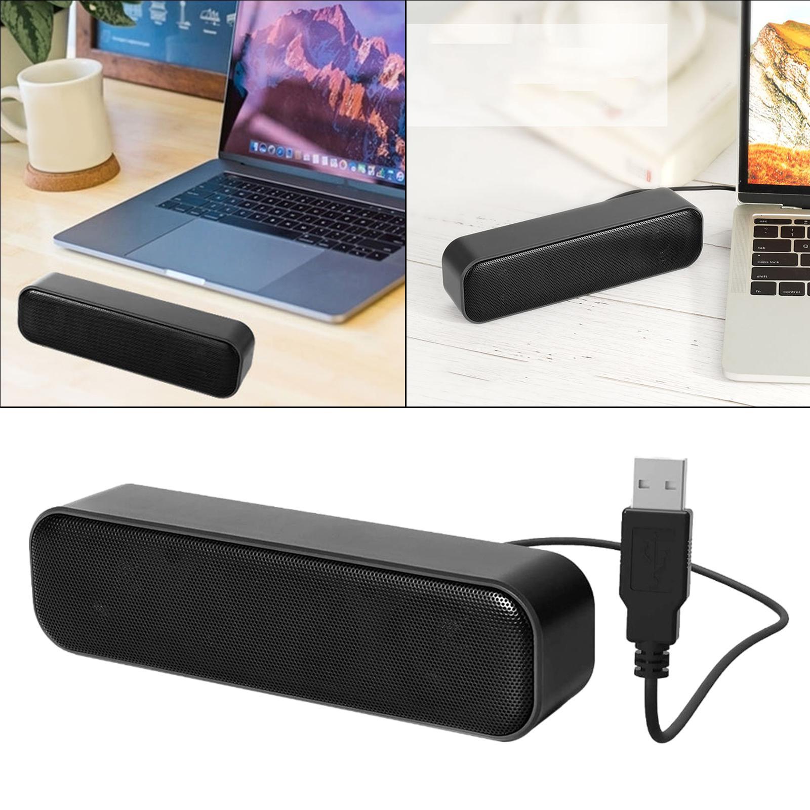 Portable Mini Speaker USB Powered Laptop Soundbar Subwoofer Music Player