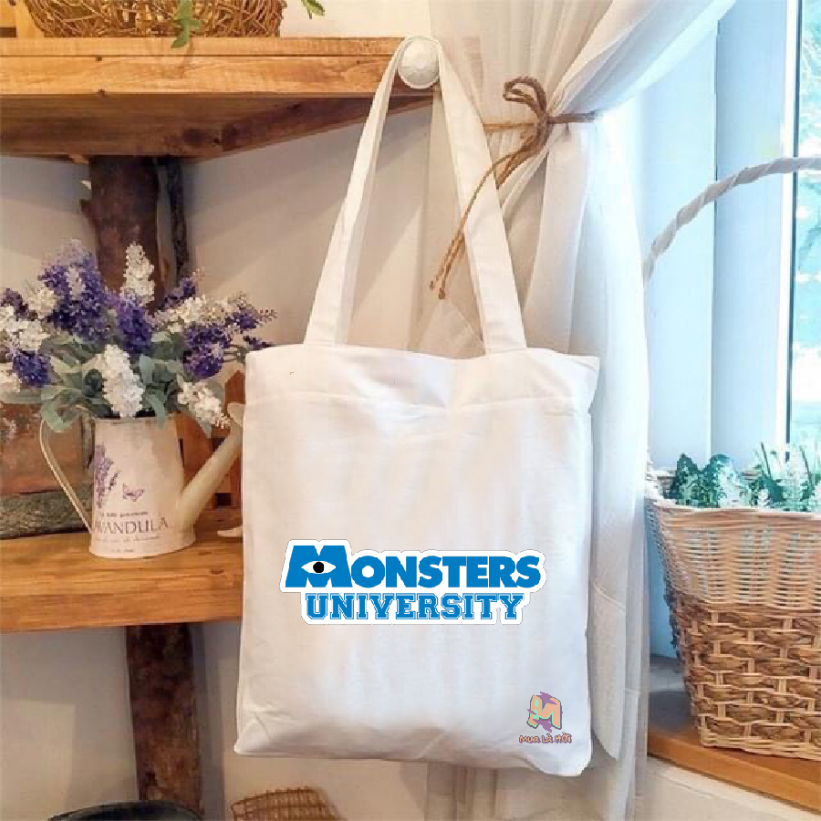 Túi Tote in hình chủ đề Lò đào tạo quái vật (Monsters University)