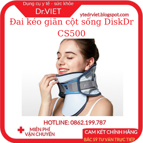 Đai kéo giãn cột sống cổ DiskDr. CS500 Hàn Quốc - Hỗ trợ cột sống, giúp giảm đau hiệu quả