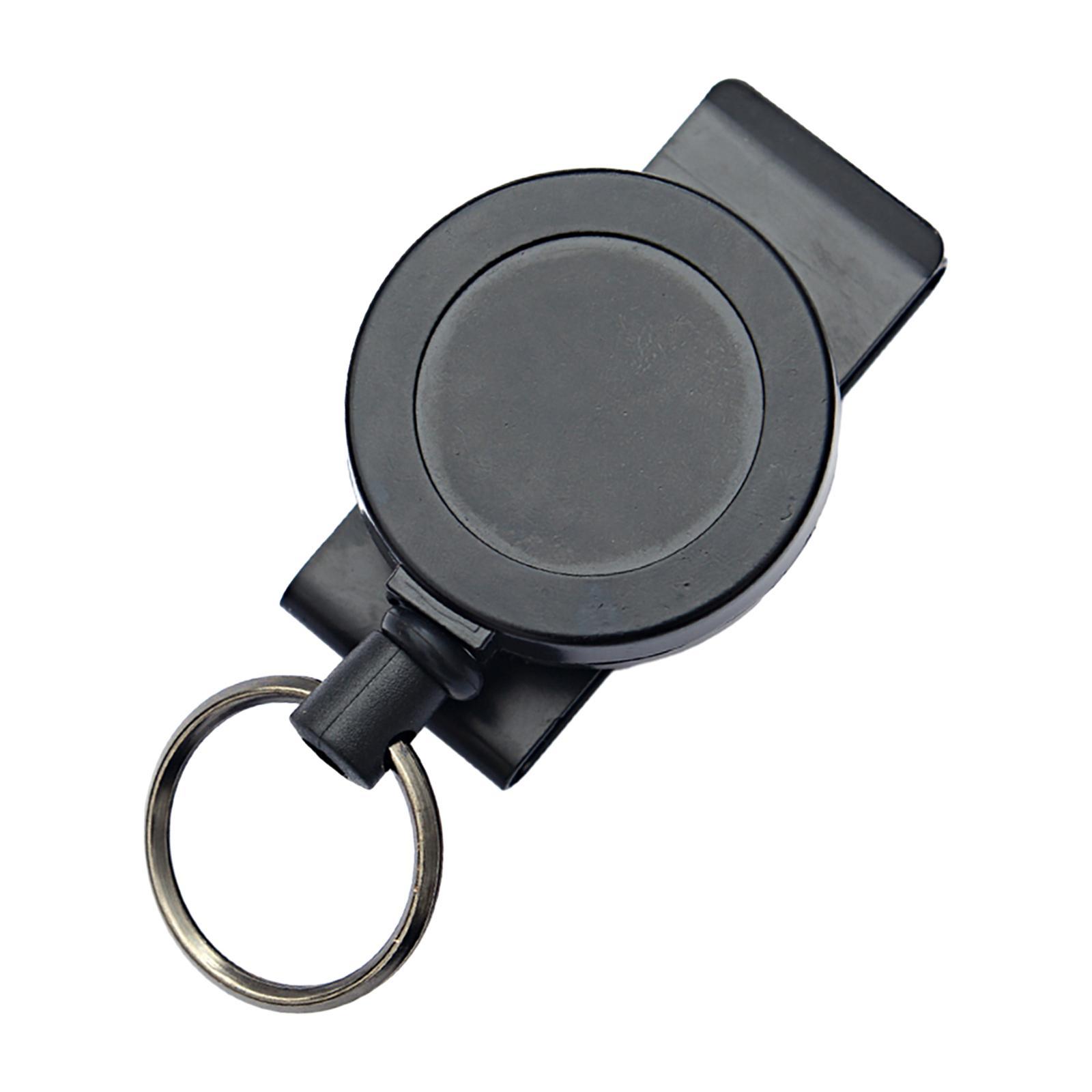Heavy Duty Retractable Keychain Key Holder Durable Portable Retractable Reel Waist Key Chain Buckle for Outdoor Fishing