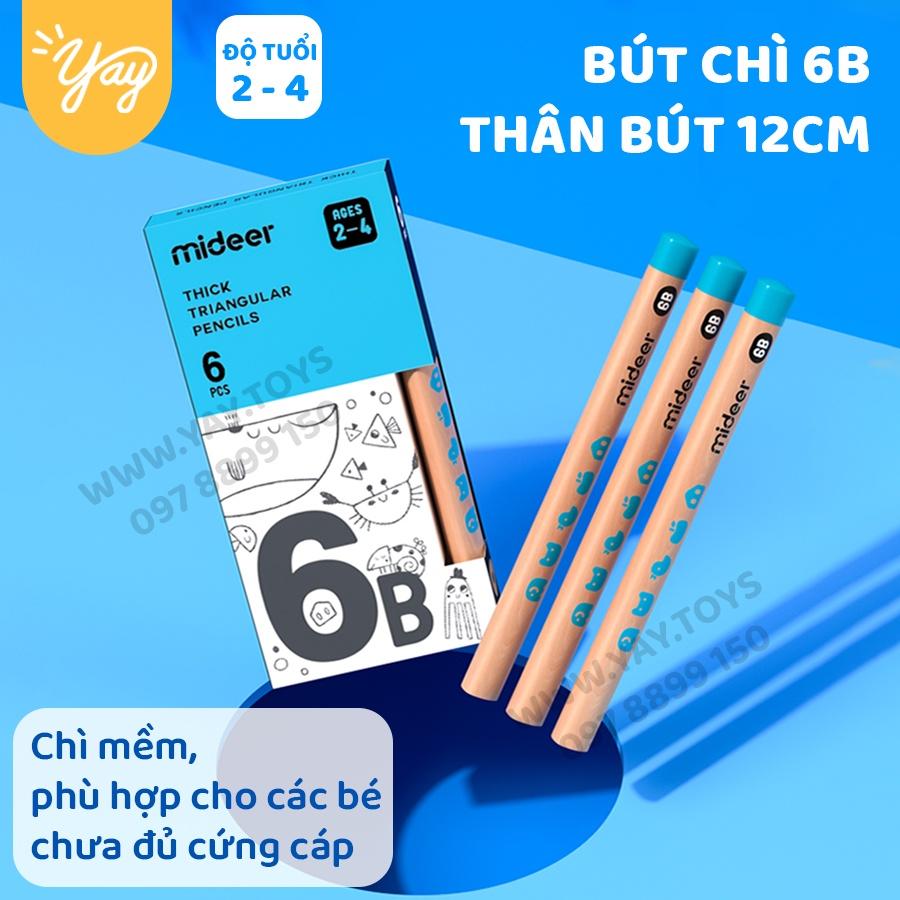 06 Cây Bút Chì Gỗ Tập Viết phù hợp cho bé từ 2 tuổi - Mideer