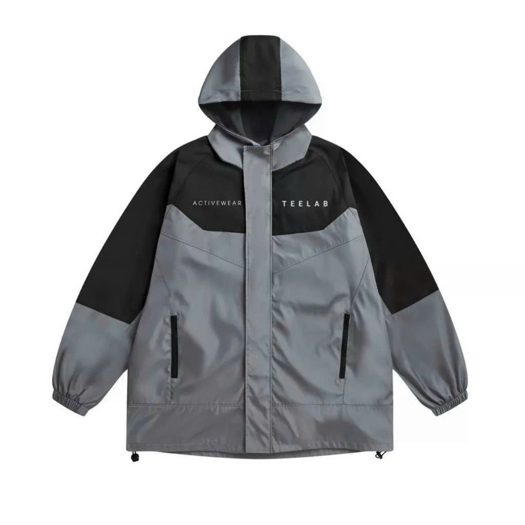 Áo Khoác Gió Teelab Local Brand Unisex Active-Jacket, áo khoác dù phối màu nam nữ logo in dây kéo có nẹp chất dù xinj