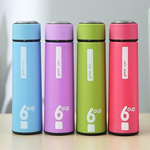 Bình Đựng Nước Lõi Thủy Tinh Có Lớp Nhựa Chống Nóng Giữ Nhiệt Dung Tích 450ml