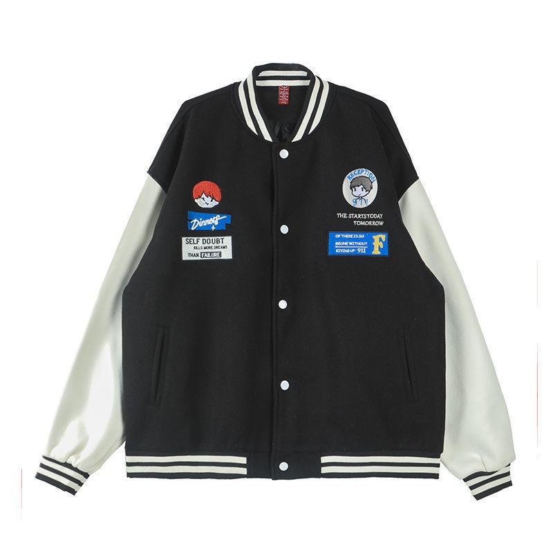 Áo khoác bomber nữ đẹp form rộng in họa tiết dễ thương phong cách Ulzzang 4YOUNG B