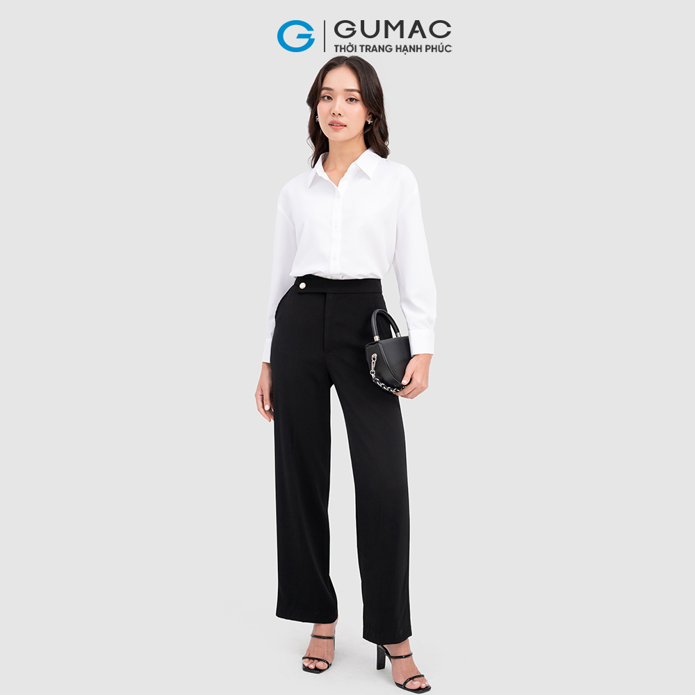 Áo sơ mi nữ GUMAC AC11012 oversize thoải mái nhiều màu