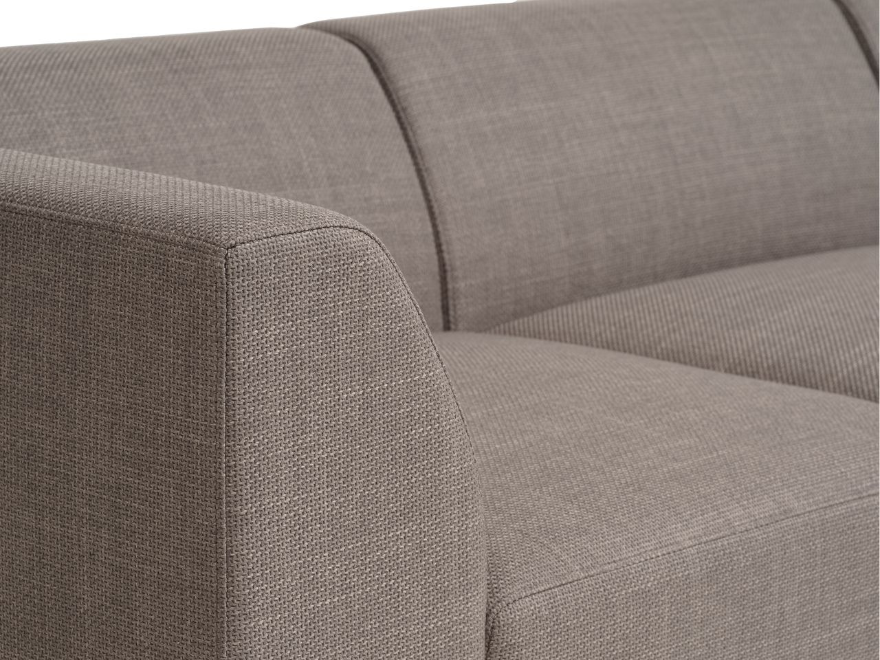 Sofa modul đổi góc | JYSK Terndrup | vải polyester | xám nhạt | R250xS88/176xC67cm